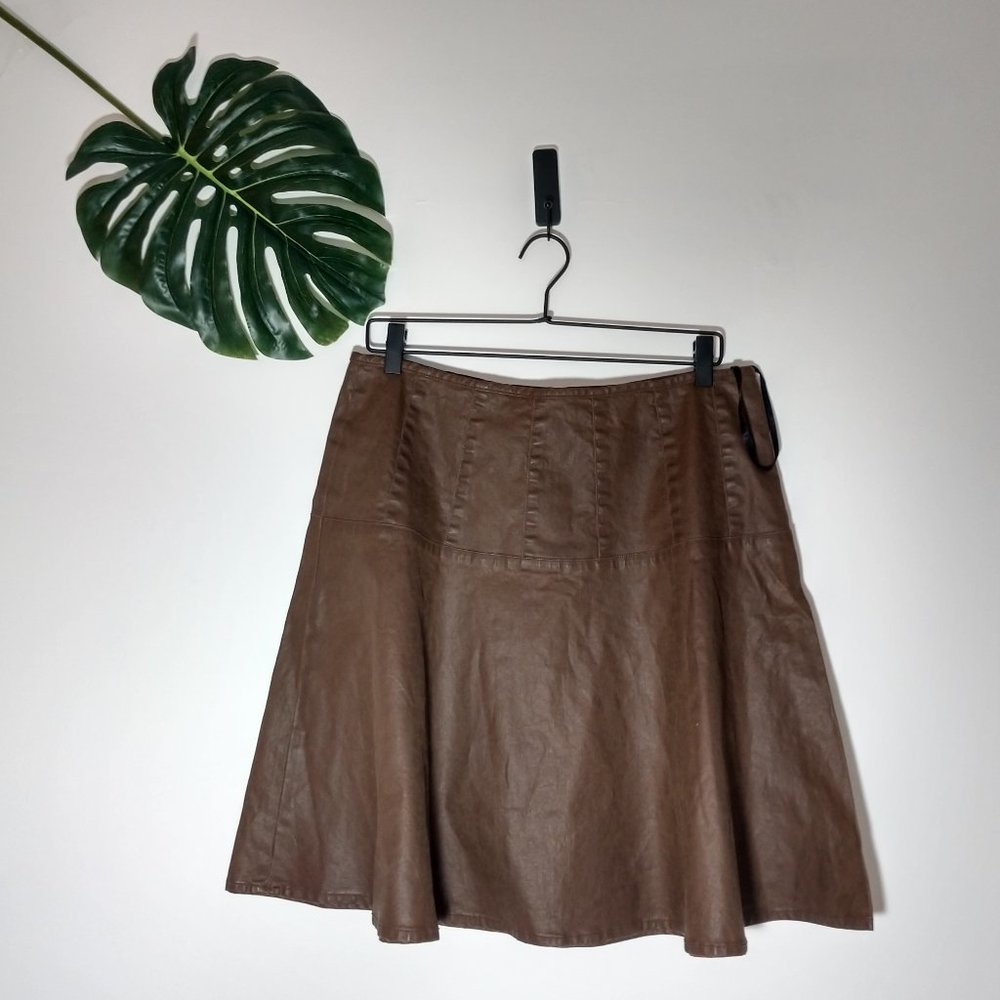 NWT Ralph Lauren Faux Leather Skirt - Sz 10